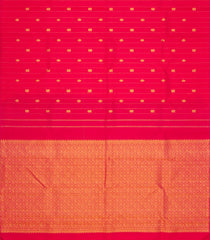 Hot Pink Handloom Kanchipuram Silk Saree With Buttas-KA12803