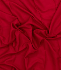 Red Woven Mysore Silk Saree With Zari Border-MS3692