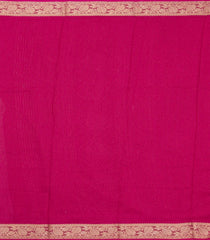 Pink Printed Synthetics Dola Zari Lining With Jacquard Zari Border-BL5178