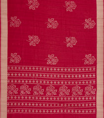 Crimson Woven Synthetics Dola Silk Saree With Zari Border-BL5258