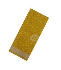 Mustard Printed Art Dola Silk Saree With Zari Checks & Border-BL5743