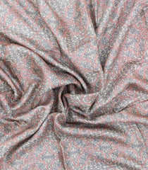 Baby Pink Printed Pure Silk Saree With Floral Motifs-PS0776