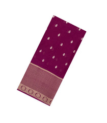 Maroon Woven Synthetic Dola Silk Saree With Printed Floral Motifs-BL4717