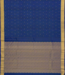 Blue Handloom Kanchipuram Silk Saree With Kamalam Buttas-KA14843