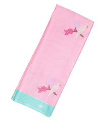 Baby Pink Handloom Kota Silk Saree With Meena Bird Motifs-KO1050