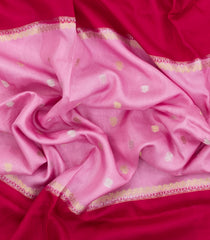 Baby Pink Woven Blended Viscose Saree With Buttas-BL5699