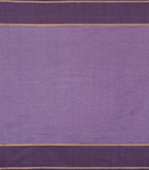 Lilac Handloom Silk Cotton Saree With Veldhari Stripes-SC4540