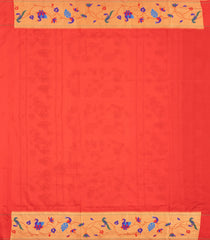 Violet Handloom Paithani Silk Saree With Meena Border & Pallu-PA1129