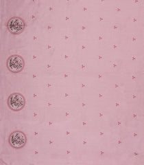 Dusty PInk Woven Art Tussar Saree With Printed & Embroidered Floral Motifs-BL4720