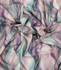Dusty Pink Printed Synthetic Tussar Saree With Abstract Motifs-BL5372