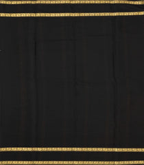 Mustard Woven Mysore Crepe Silk Saree With Black Border-MS3181