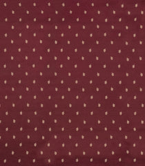 Red Woven Blended Viscose With Zari Checks & Buttas-BL5553