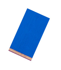 Blue Handloom Maheswari Silk Cotton Saree With Zari Border-SC4936