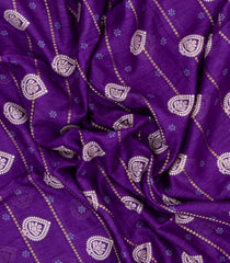 Purple Printed Synthetic Dola Silk Saree With Zari Motifs & Border -SY0345