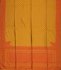 Mustard Woven Art Dupion Silk Saree With Floral Motifs-BL3910