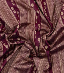 Maroon Handloom Kanchipuram Silk Saree With Stripes & Buttas-KA14764