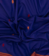 Purple Handloom Bengal Cotton Saree With Meena Buttas-BG1767