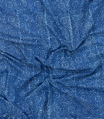Indigo Printed Jaipur Cotton Saree With Border-JC1837