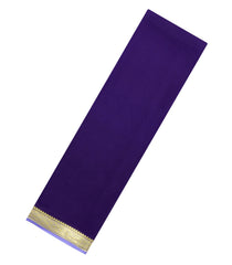 Violet Woven Mysore Silk Saree With Contrast Border-MS3644