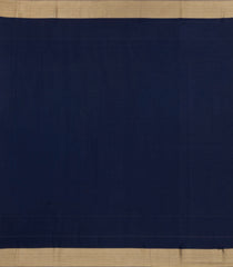 Navy Blue Woven Mysore Silk Saree With Floral Motifs-MS3307
