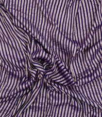 Violet Woven Banarasi Khaddi Georgette Silk Saree With Stripes-BE1940