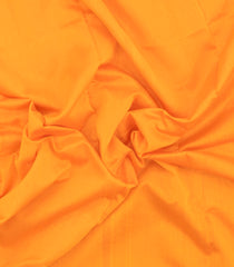 Mango Yellow Handloom Maheswari Silk Cotton Saree With Zari Border-SC4934