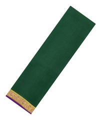 Dark Green Woven Mysore Silk Saree With Contrast Border-MS3414