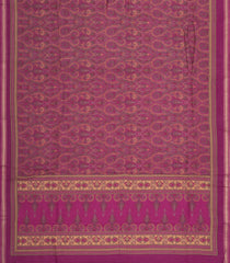 Burugndy Printed Tussar Silk Saree With Floral Motifs-TU3602