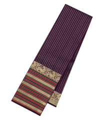 Dark Brown Handloom Kanchipuram Silk Saree With Zari Stripes-KA16065