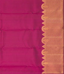 Purple Handloom Korvai Kanchipuram Silk Saree With Contrast Running Border-KA13622