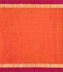 Maroon Handloom Kanchipuram Silk Saree With Contrast Border-KA16314