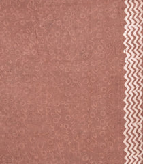Brown Printed Jaipur Cotton Saree With Floral Motifs-JC1825