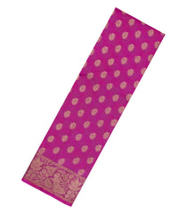 Pink Woven Tussar Silk Saree With Floral Buttas-TU3587