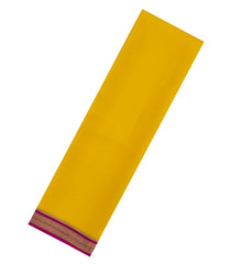Yellow Woven Mysore Silk Saree With Contrast Zari Border-MS3635