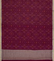 Maroon Woven Mysore Silk Saree With Printed Floral Motifs-MS3346