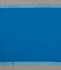 Light Blue Woven Bengal Cotton Saree With Contrast Border-BG1732