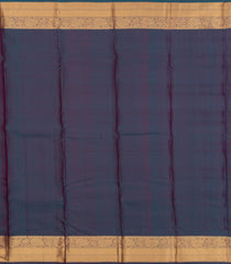 Dark Grey Handloom Soft Silk Saree With Floral Motifs & Zari Border-SO4476