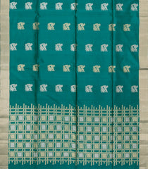 Sea Green Handloom Soft Silk Saree With Annam Buttas-SO4244