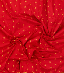 Red Handloom Paithani Silk Saree With Floral Zari Motifs & Meena Pallu-PA1107
