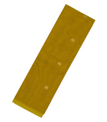 Olive Green Handloom Kanchi Cotton Saree With Elephant Buttas-KC1565