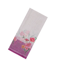 Lilac Printed Synthetic Linen Saree With Floral Motifs-SY0053