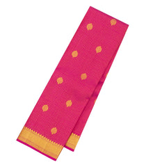 Pink Handloom Kanchipuram Silk Saree With Zari Checks & Buttas-KA15905