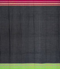 Black Woven Cotton Saree With Kasuti Hand Embroidered Border & Pallu-EN1768