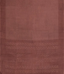 Brown Woven Tussar Silk Saree With Chevron Stripes-TU3307