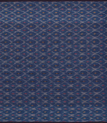 Navy Blue Woven Chirala Cotton Saree With Printed Spiral-CR1365