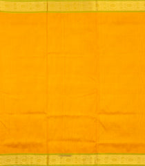 Mustard Handloom 9 Yards Silk Cotton Saree With Contrast Border-SC4693