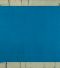 Cyan Woven Mysore Silk Saree With Peacock Vine Motifs-MS3303