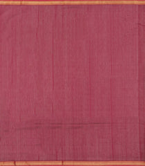 Dark Brown Handloom Maheswari Silk Cotton Saree With Contrast Border-SC4186