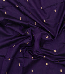 Mauve Handloom Maheswari Silk Cotton Saree With Floral Buttas & Zari Border-SC4847