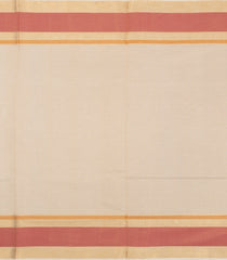 Cream Handloom Silk Cotton Saree With Checks-SC4208